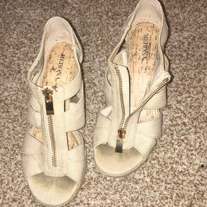Beige Merona wedges